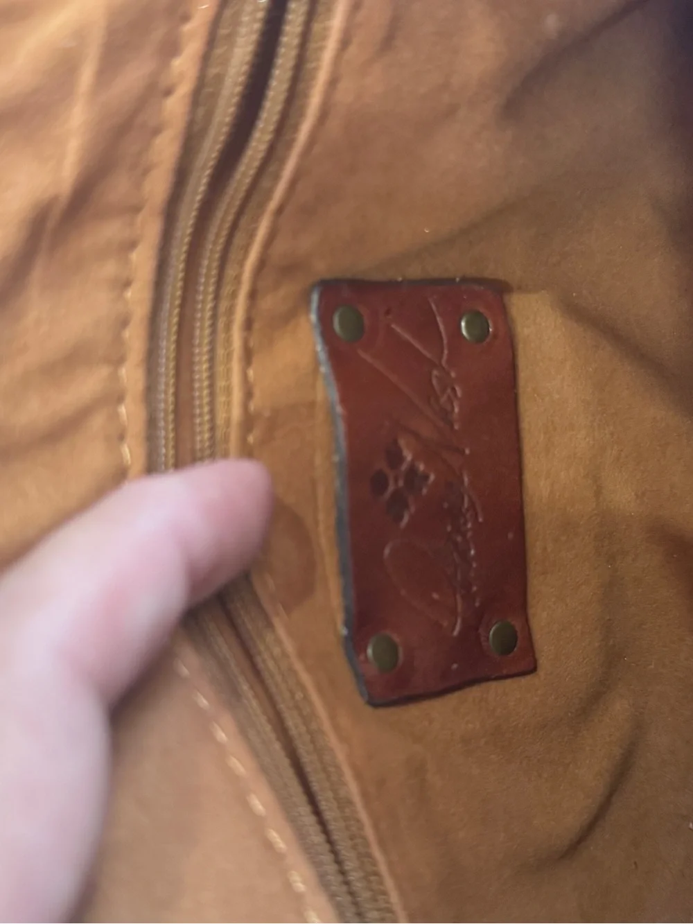 Patricia Nash Leather Wristlet Pouch - Brown